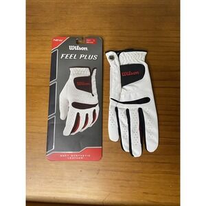 Wilson Feel Plus Right-Hand Golf Glove Men's Large Synthetic Leather Athletic